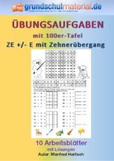 Ubungsaufgaben Mit 100er Tafel Plus Und Minus Im Zr Bis 100