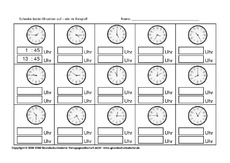 Uhr Ohne Zeiger Arbeitsblatter Uhrzeiten Mathe Klasse 3 Grundschulmaterial De