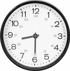 Uhr-5-Min-Schritte-grau - Uhren-Bilder - Uhrzeiten - Mathe Klasse 3 -  Grundschulmaterial.de