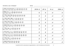 Cent (Arbeitsblatt) in der Grundschule - Mathe - Unterrichtsmaterial - Grundschulmaterial.de