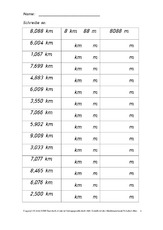 Kilometer Meter Zentimeter Rechnen Mit Grossen Mathe Klasse 4 Grundschulmaterial De
