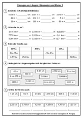 Kilometer Meter Zentimeter Rechnen Mit Grossen Mathe Klasse 4 Grundschulmaterial De